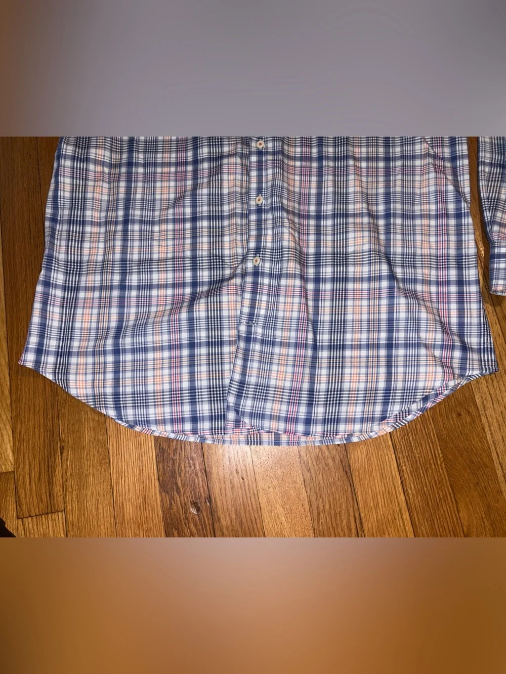 Peter Millar Plaid Dress Shirt Mens Large